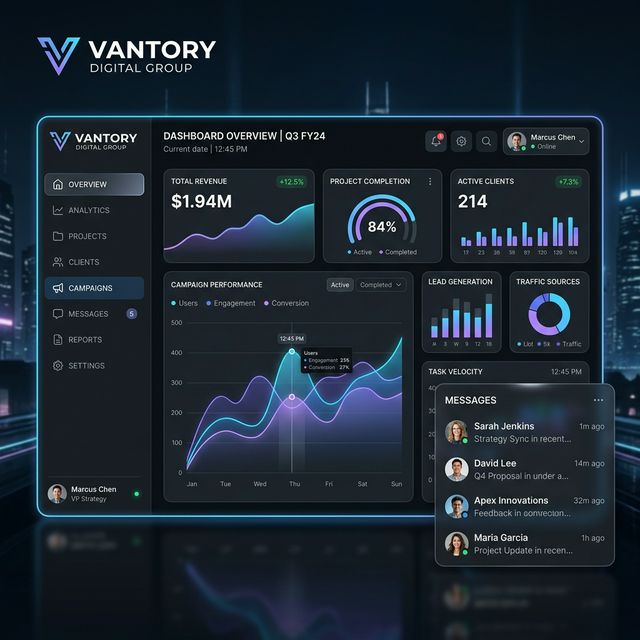 Vantory Dashboard Panel